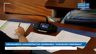 ORDINAMENTO AMMINISTRATIVO MINORANZA “ACROBAZIE FUNZIONALI” [upl. by Andrej430]