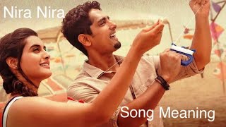 Nira Nira Song Lyrics with Meaning in Subtitles  TAKKAR Movie Song [upl. by Leacock740]