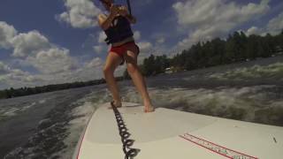 Paddle boarding behind jet ski [upl. by Brian]