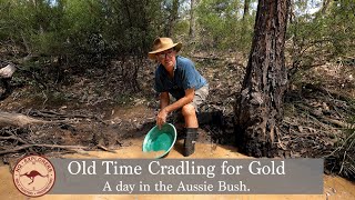 Rocker Box Cradling Flood Gold  A Day in the Bush [upl. by Pierre526]