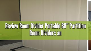 Review Room Divider Portable 88 Partition Room Dividers and Folding Privacy Screens 4 Panel Wall D [upl. by Enilorak]