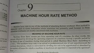 Chapter 9 Machine Hour Rate Method easy bcom costaccounting part1 easyexplain costaccounts [upl. by Garrott93]