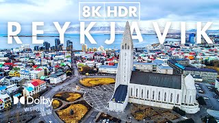 Reykjavik Capital of Iceland in 8K ULTRA HD HDR 60 FPS Video by Drone [upl. by Ahsenaj252]