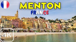 Menton France 4K Walking Tour  The French Riviera  Côte dAzur 🇫🇷 [upl. by Oag]