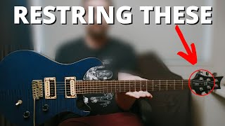 How To Restring An Electric Guitar  Guitar Care For Beginners PRS SE 24 [upl. by Merceer]