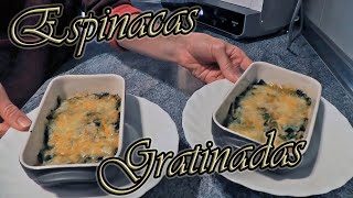 Receta de Espinacas Gratinadas con Queso [upl. by Ihtac]