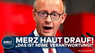 FRIEDRICH MERZ quotDas ist verantwortungslosquot  Politische Machtspiele in Krisenzeiten in Deutschland [upl. by Orelle346]