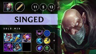 Singed Mid vs Syndra Unstoppable  EUW Master Patch 1420 [upl. by Gertrudis]