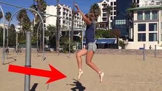 Amazing Ballerina Tiptoes Across Slackline amp More  People Are Awesome [upl. by Ainolopa]