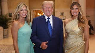 Donald Trump Poses With His Second Wife Marla Maples and Melania As The Party Begins At MaraLago [upl. by Jamil670]