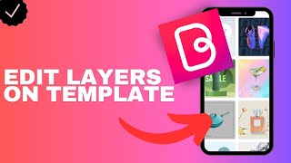 How to edit layers on a template in the Bazaart app [upl. by Sidoma]