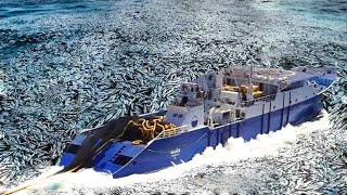 INSANE Sardine Haul Fishermen Catch Hundreds of Tons with Giant Nets [upl. by Nap33]