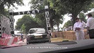 BMW ALPINA B5 Bi Turbo Hill Climb at Goodwood FOS 2010 [upl. by Ansell98]