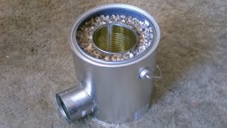 Homemade TIN CAN Rocket Stove  DIY Rocket Stove  Awesome Stove  EASY instructions [upl. by Alrak]