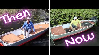 Jon Boat Bass Boat Conversion Redo Redecking my aluminum fishing jon boat bassboat jonboat [upl. by Manon366]