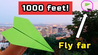 How to make a paper plane that fly far over 1000 feet [upl. by Frangos890]