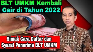 BLT UMKM Kembali Cair 2022‼️Berikut Syarat dan Cara Daftar Penerima BLT UMKM 2022 [upl. by Armilla]