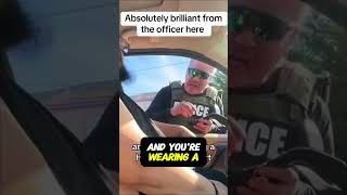 Smart Officer Defeats Woke Driver shorts Woke conservative trump trump2024 [upl. by Ahtnams]