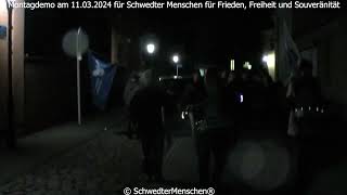 Montagdemo am 11032024 für Schwedter Menschen für Frieden Freiheit und Souveränität [upl. by Cavanaugh]