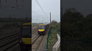 CLASS 170 EMR TO NORWICH PASSES HURN ROAD FOOTBRIDGE WITH HORN 10TH NOVEMBER 2O24 [upl. by Bogey]