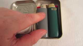 Bic Lighters Storage Tin Bug Out Bag [upl. by Camey]