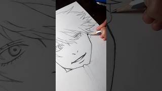 Drawing 👨‍🦳✨️ gojo pt1sketching [upl. by Harragan441]