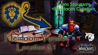 Where is Heirloom vendor Alliance location  WoW BFA 81 Ironforge [upl. by Notserp765]