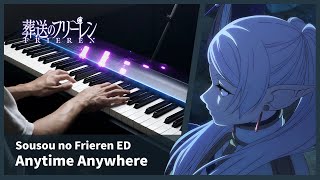 Sousou no Frieren ED  quotAnytime Anywherequot  Piano Cover Full version  milet [upl. by Aihpled]