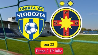 LiveUnirea SloboziaFCSB  Superliga etapa 2  22 rezultat final  FCSB face un meci slab [upl. by Donni]