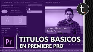 Cómo Hacer TÍTULOS TEXTOS y GRÁFICOS en Premiere Pro  Tutorial en Español [upl. by Macpherson]