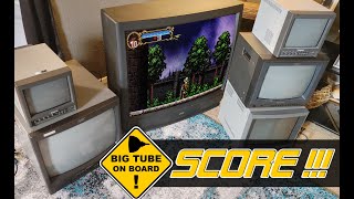 PVM Score  800 TVL 20quot Panasonic BTM1950 Broadcast Monitor 36quot JVC Thompson Tube RGB MiSTer FPGA [upl. by Ojeibbob]