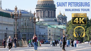 Saint Petersburg Walking Tour  Russia  4K 60fps🎧 City Walk With Real Ambient Sounds [upl. by Aurie660]