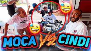 MOCA VS CINDI ÉPICO ENCUENTRO moca aprende a manejar PATRON NETO [upl. by Oicnedif]