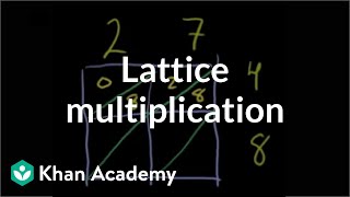 Lattice multiplication  Multiplication and division  Arithmetic  Khan Academy [upl. by Akemhs]