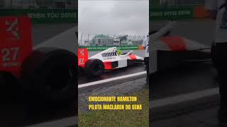 EMOCIONANTE LEWIS HAMILTON PILOTA MACLAREN DO SENA maclarenshortsf1flamengopalmeirashjsport [upl. by Dumanian]