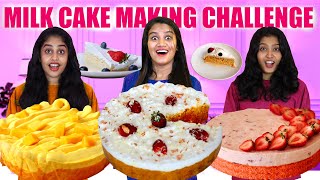 3 MILK CAKE MAKING CHALLENGE 🤩  വാശിയേറിയ മിൽക്ക് കേക്ക് മത്സരം  PULLOTHI [upl. by Yelwah389]