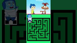 Who Can Beat Maze Challenge JOY vs Anxiety Inside Out Animation animation shorts insideout2 [upl. by Nonnad]