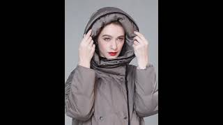 Womens lightweight padded quilted jacket long puffer clothes goose down Fleeced cloth coats 2410311 [upl. by Airdnas]