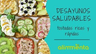 Desayunos saludables ricos y rápidos  9 TOSTADAS EN 1 MINUTO [upl. by Elauqsap325]