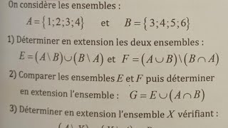 Exercice N°5 sur les ensembles Almoufid 1bac SM [upl. by Christi885]