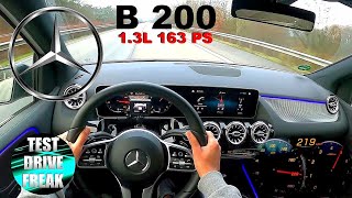 2020 Mercedes Benz B 200 163 PS TOP SPEED AUTOBAHN DRIVE POV [upl. by Illib]