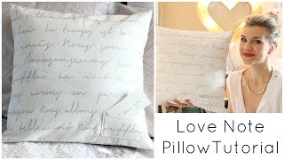 Easy Envelope Pillow Sewing Tutorial with Pocket and Embroidery [upl. by Cesaria879]