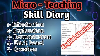 Bed 1St year Micro teaching English Medium  Skill Dairy  Maths lesson plan [upl. by Inafetse]