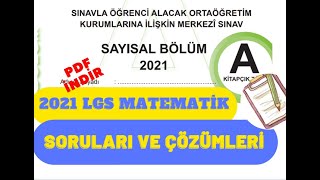 2021 LGS Matematik Soruları Ve Açıklamalı Çözümleri [upl. by Neukam]