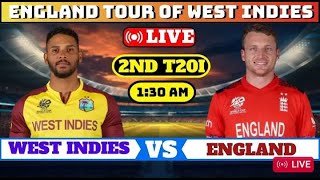 🔴West Indies vs England Live Scorewi vs eng live cricket score West Indies vs England 2ND T20 LIVE [upl. by Inwat801]