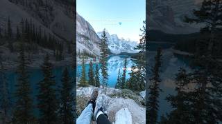 Moraine lake in Canada is so dreamy blue and beautiful nature discoverearth canada moraine [upl. by Shanna]