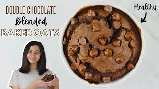 DOUBLE CHOCOLATE BLENDED BAKED OATS [upl. by Oniliuqnart]