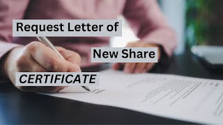 Issuance of New Share Certificate  Request letter  The Master Channel [upl. by Bowra132]