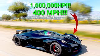 PATCHED 1000000HP Raesr Tachyon Speed Hits 400 MPH SPEED GLITCH  FORZA HORIZON 5 [upl. by Rebmeced]