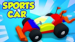 urheiluauto  ajoneuvot lapsille  lelu auto  Sports Car  Kids Tv Suomi  Finnish Lasten Lauluja [upl. by Dominique62]